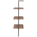 vidaXL 3 szintes sötétbarna és fekete létrapolc 64 x 35 x 120,5 cm