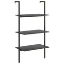 vidaXL 3 szintes fekete létrapolc 64 x 35 x 120,5 cm