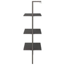 vidaXL 3 szintes fekete létrapolc 64 x 35 x 120,5 cm