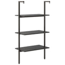 vidaXL 3 szintes fekete létrapolc 64 x 35 x 120,5 cm