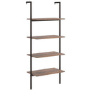 vidaXL 4 szintes sötétbarna és fekete létrapolc 64 x 35 x 152,5 cm