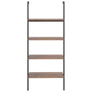 vidaXL 4 szintes sötétbarna és fekete létrapolc 64 x 35 x 152,5 cm
