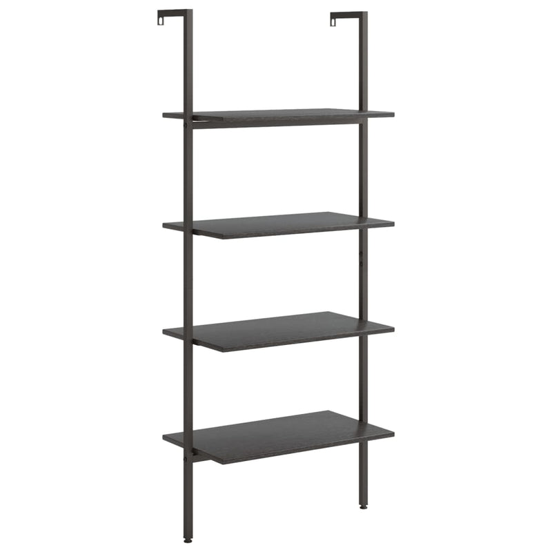 vidaXL 4 szintes fekete létrapolc 64 x 35 x 152,5 cm