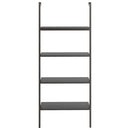 vidaXL 4 szintes fekete létrapolc 64 x 35 x 152,5 cm