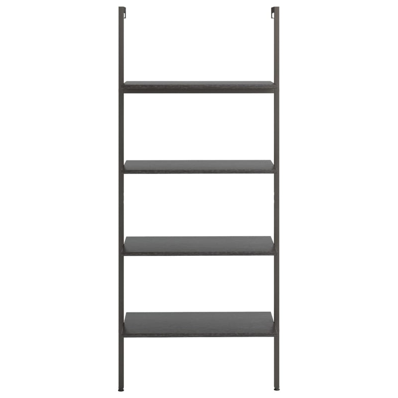 vidaXL 4 szintes fekete létrapolc 64 x 35 x 152,5 cm