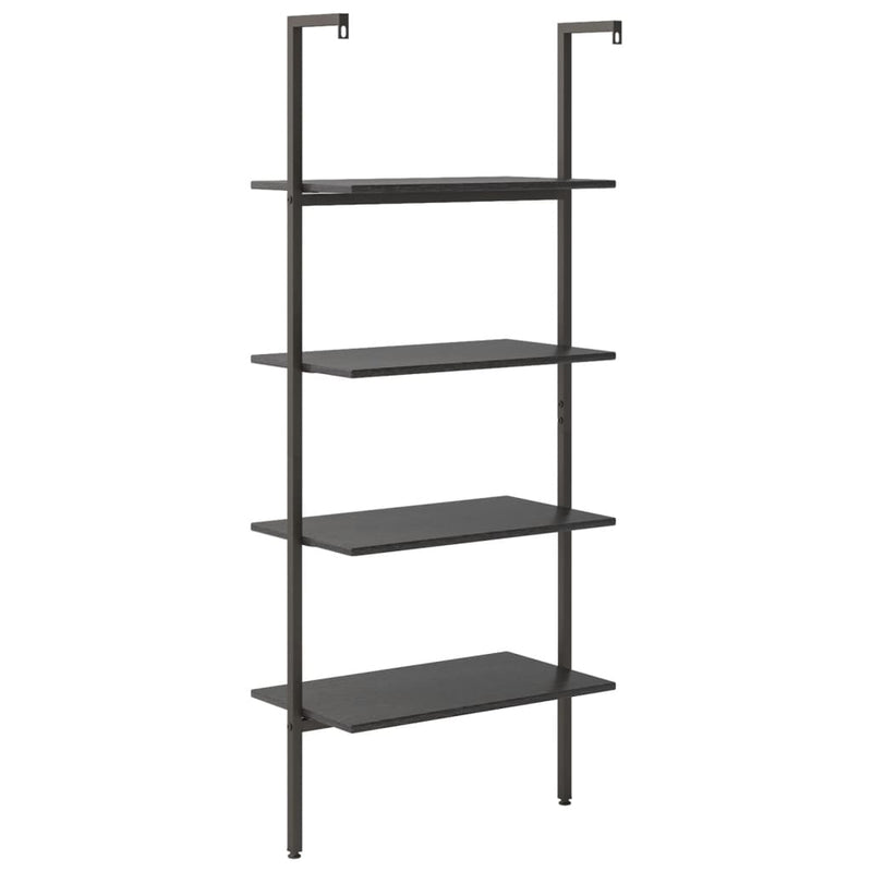 vidaXL 4 szintes fekete létrapolc 64 x 35 x 152,5 cm