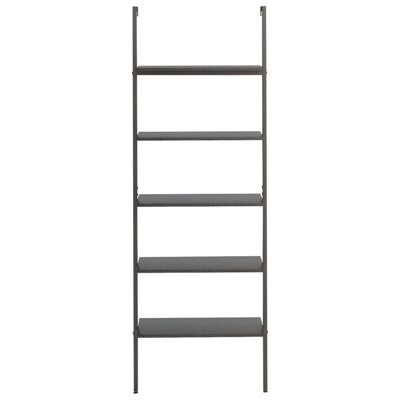 vidaXL 5 szintes fekete létrapolc 64 x 35 x 185 cm
