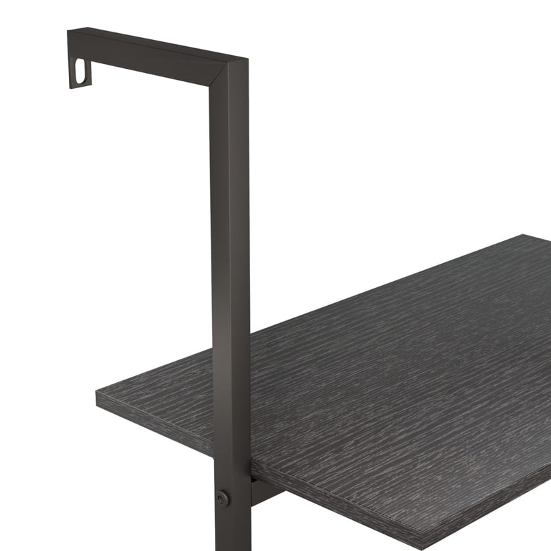 vidaXL 5 szintes fekete létrapolc 64 x 35 x 185 cm