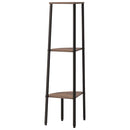 vidaXL 3 szintes sötétbarna és fekete sarokpolc 45,5 x 31,5 x 120 cm