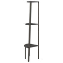 vidaXL 3 szintes fekete sarokpolc 45,5 x 31,5 x 120 cm