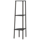 vidaXL 3 szintes fekete sarokpolc 45,5 x 31,5 x 120 cm