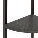 vidaXL 3 szintes fekete sarokpolc 45,5 x 31,5 x 120 cm