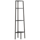 vidaXL 4 szintes fekete sarokpolc 45,5 x 31,5 x 150 cm