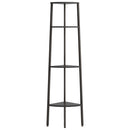 vidaXL 4 szintes fekete sarokpolc 45,5 x 31,5 x 150 cm