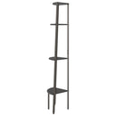 vidaXL 4 szintes fekete sarokpolc 45,5 x 31,5 x 150 cm