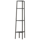 vidaXL 4 szintes fekete sarokpolc 45,5 x 31,5 x 150 cm