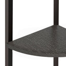 vidaXL 4 szintes fekete sarokpolc 45,5 x 31,5 x 150 cm