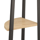 vidaXL 5 szintes világosbarna és fekete sarokpolc 45,5 x 31,5 x 180 cm