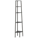 vidaXL 5 szintes fekete sarokpolc 45,5 x 31,5 x 180 cm