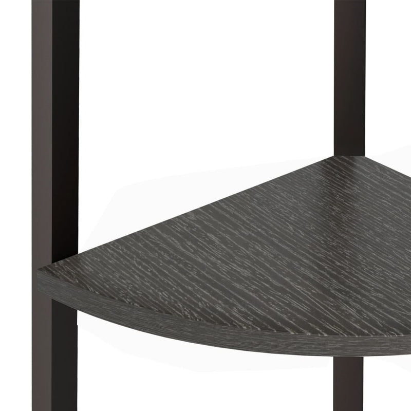 vidaXL 5 szintes fekete sarokpolc 45,5 x 31,5 x 180 cm
