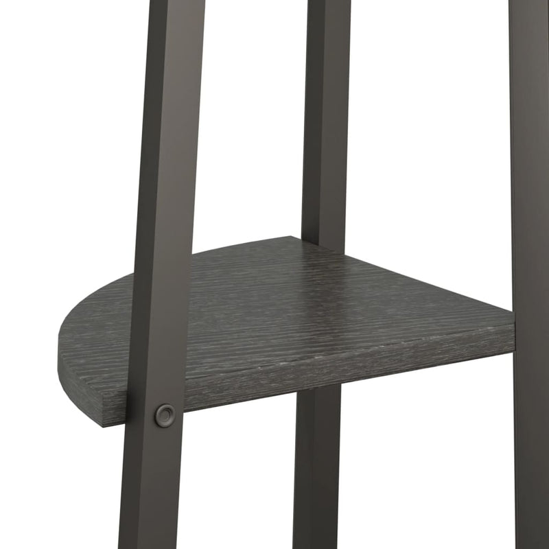 vidaXL 5 szintes fekete sarokpolc 45,5 x 31,5 x 180 cm