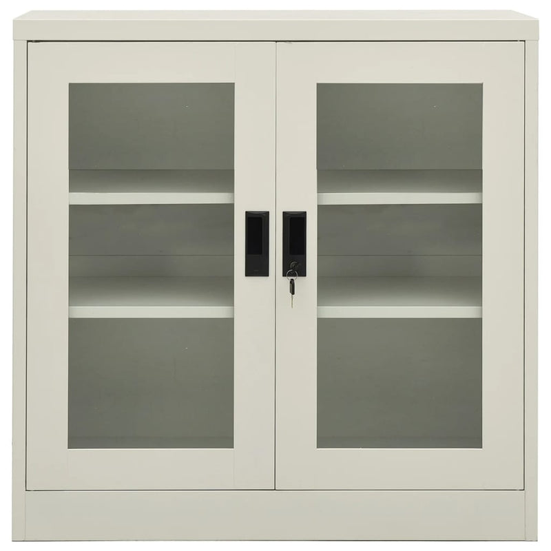 vidaXL világosszürke acél irodai szekrény 90 x 40 x 90 cm