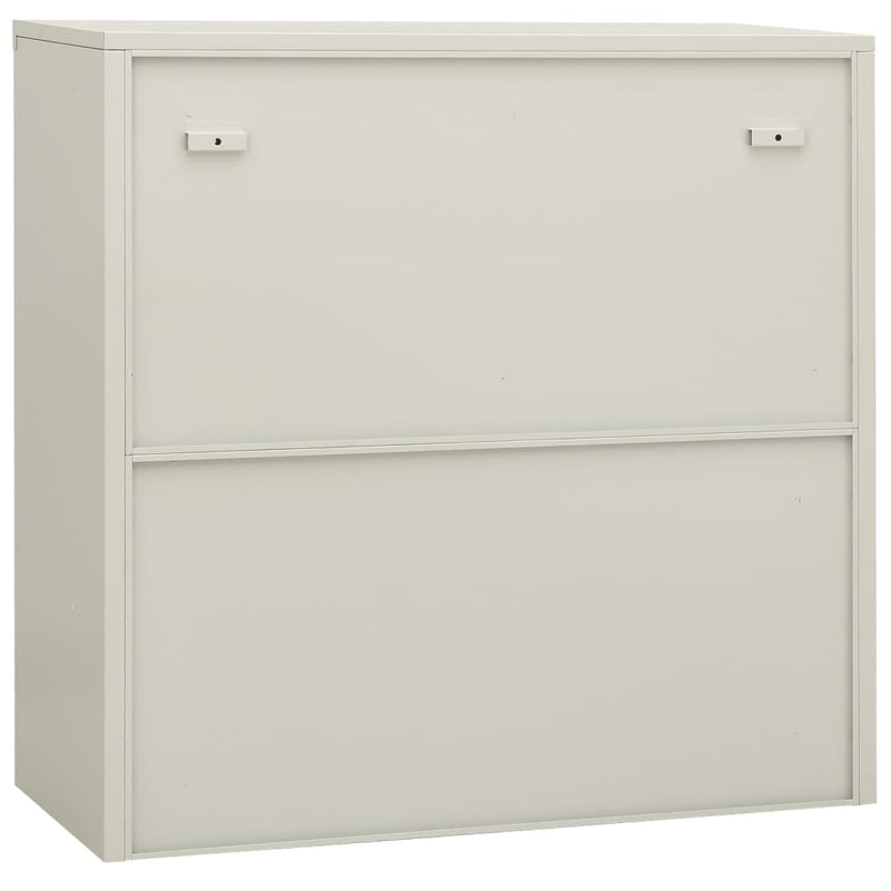 vidaXL világosszürke acél irodai szekrény 90 x 40 x 90 cm