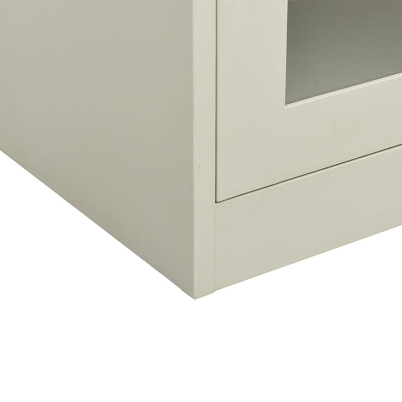 vidaXL világosszürke acél irodai szekrény 90 x 40 x 90 cm