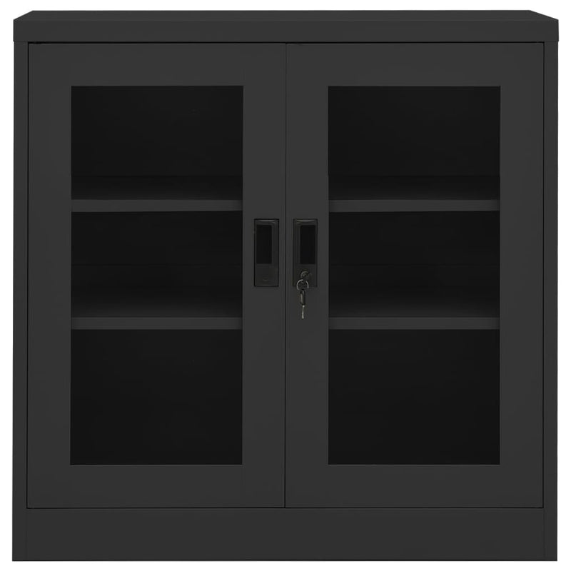 vidaXL antracitszürke acél irodai szekrény 90 x 40 x 90 cm