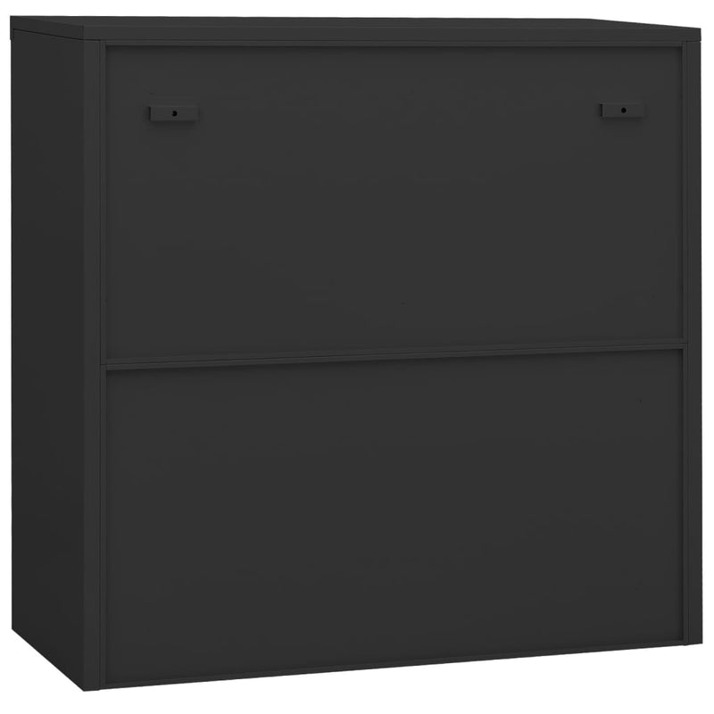 vidaXL antracitszürke acél irodai szekrény 90 x 40 x 90 cm