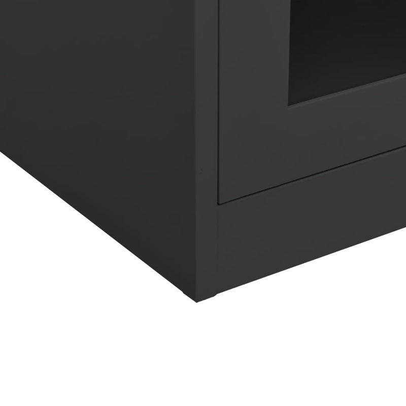 vidaXL antracitszürke acél irodai szekrény 90 x 40 x 90 cm