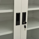 vidaXL világosszürke acél irodai szekrény 90 x 40 x 105 cm