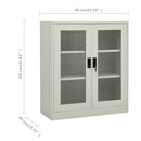 vidaXL világosszürke acél irodai szekrény 90 x 40 x 105 cm