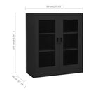 vidaXL antracitszürke acél irodai szekrény 90 x 40 x 105 cm