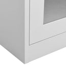 vidaXL világosszürke acél és edzett üveg irodai szekrény 90x40x180 cm