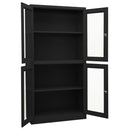 vidaXL antracitszürke acél és edzett üveg irodai szekrény 90x40x180 cm