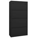 vidaXL antracitszürke acél és edzett üveg irodai szekrény 90x40x180 cm