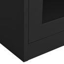 vidaXL antracitszürke acél és edzett üveg irodai szekrény 90x40x180 cm
