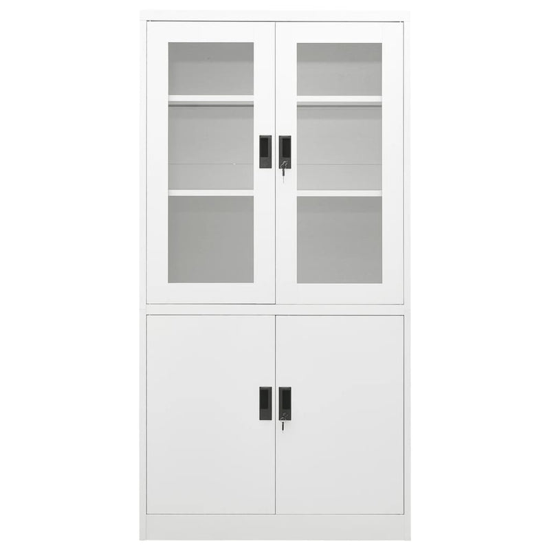 vidaXL fehér acél irodai szekrény 90 x 40 x 180 cm