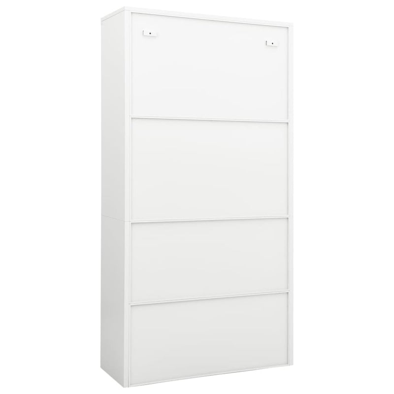 vidaXL fehér acél irodai szekrény 90 x 40 x 180 cm
