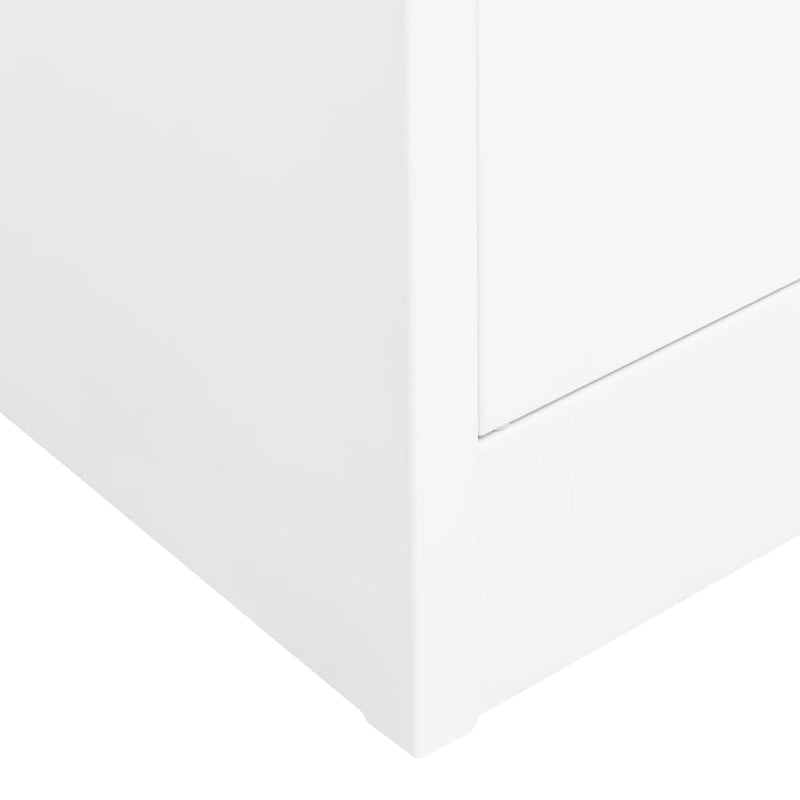 vidaXL fehér acél irodai szekrény 90 x 40 x 180 cm
