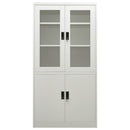 vidaXL világosszürke acél irodai szekrény 90 x 40 x 180 cm