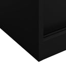 vidaXL fekete acél tolóajtós irodai szekrény 90 x 40 x 90 cm