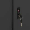 vidaXL antracitszürke acél tolóajtós irodai szekrény 90 x 40 x 90 cm