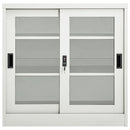 vidaXL világosszürke acél tolóajtós szekrény 90 x 40 x 90 cm