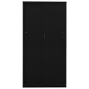 vidaXL fekete acél tolóajtós irodai szekrény 90 x 40 x 180 cm