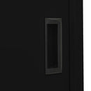 vidaXL fekete acél tolóajtós irodai szekrény 90 x 40 x 180 cm