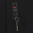 vidaXL antracitszürke acél tolóajtós irodai szekrény 90 x 40 x 180 cm