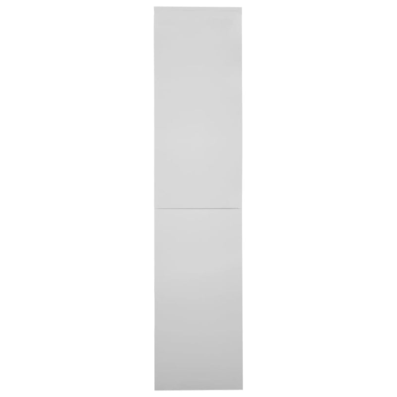 vidaXL világosszürke acél tolóajtós irodai szekrény 90 x 40 x 180 cm