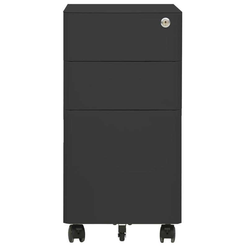 vidaXL antracitszürke acél mobil iratszekrény 30 x 45 x 59 cm